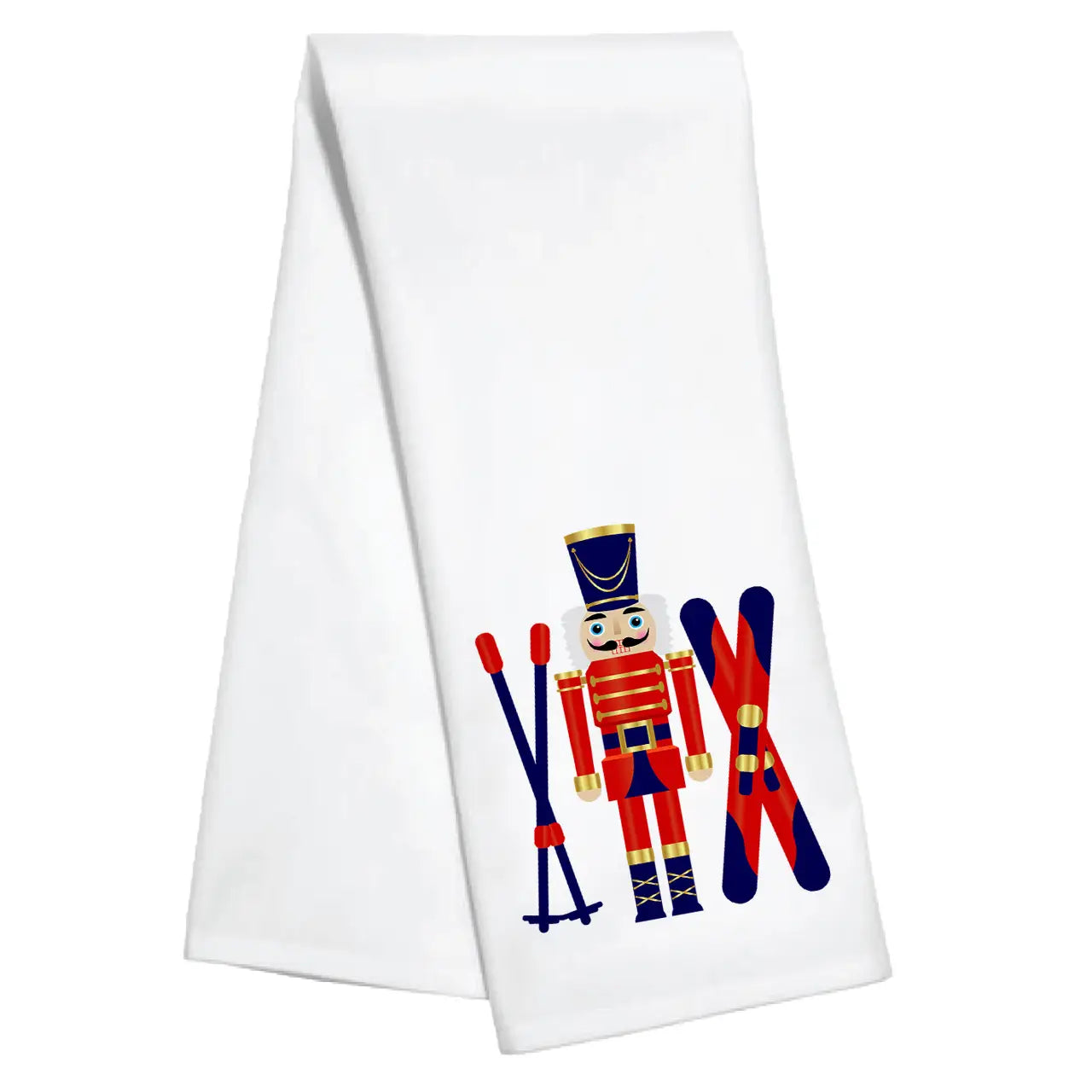Nutcracker Skier Kitchen Towel
