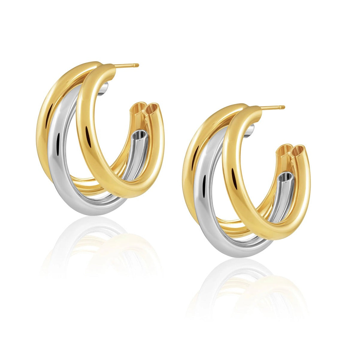 Lexi Tri Hoop - Two Tone