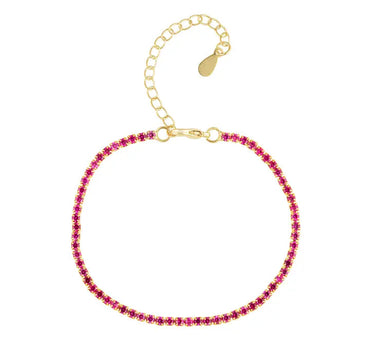 Chloe Tennis Bracelet Pink